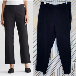 Eileen‎ Fisher Organic Cotton Slim Ankle Pant Black